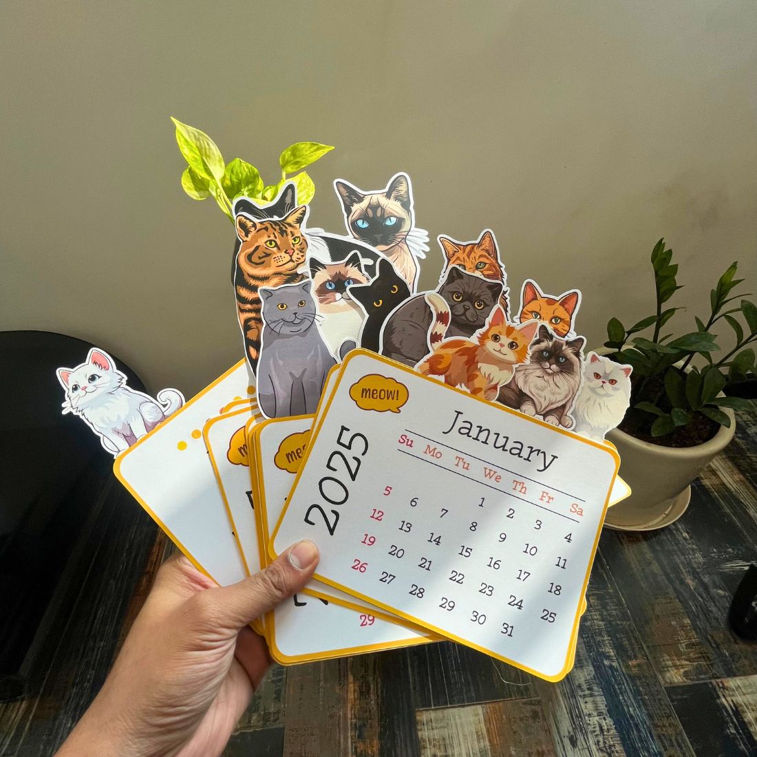 kawaii calender 2025 -Cats