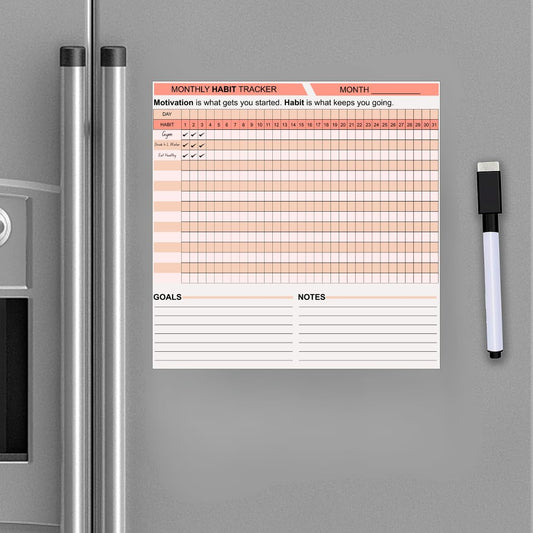 Magnetic Planner for Fridge - Habit Tracker.