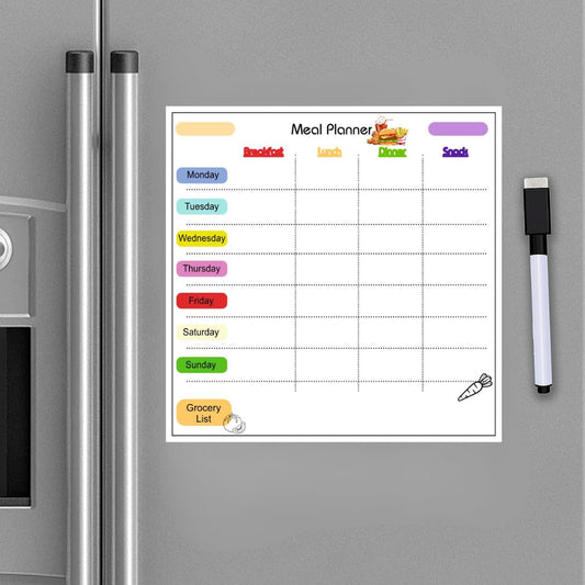 Magnetic Planner for Fridge - Meal Planner.