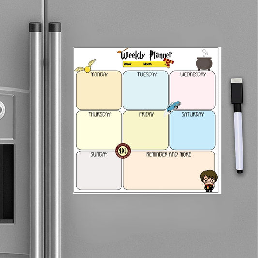 Magnetic Planner for Fridge - Harry Potter.