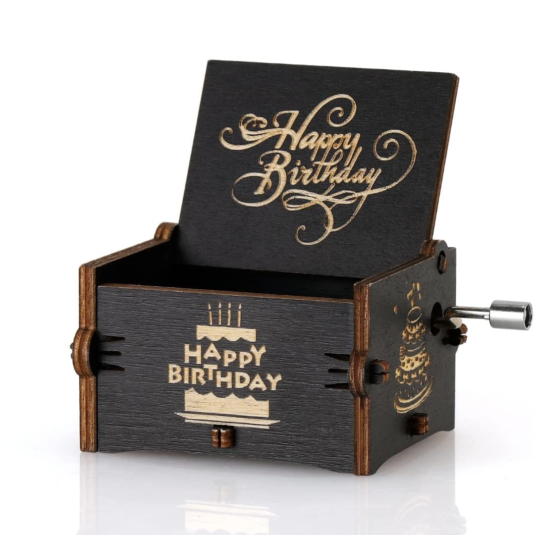 Happy Birthday Black Musical Box