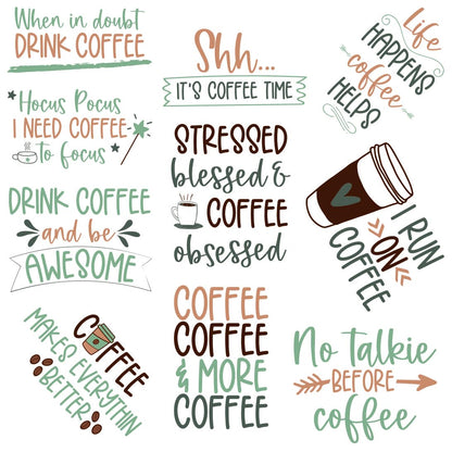 Coffee Lover Waterproof Sticker (pack of 10)