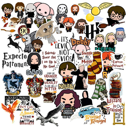 Harry Potter Vinyl Waterproof Sticker (pack of 50)