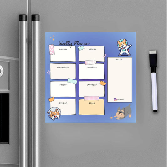 Magnetic Planner for Fridge - Dog