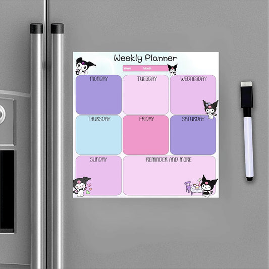 Magnetic Planner for Fridge - Kuromi.