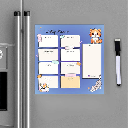 Magnetic Planner for Fridge - Cat.