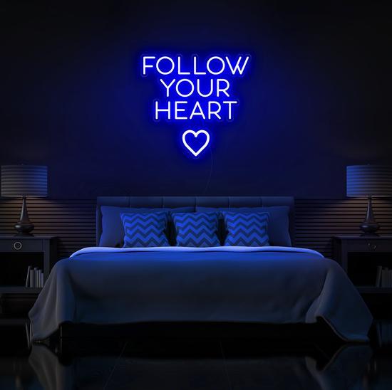 Buy Neon Light Follow Your Heart Custom Neon Light Online| Zesta Neon